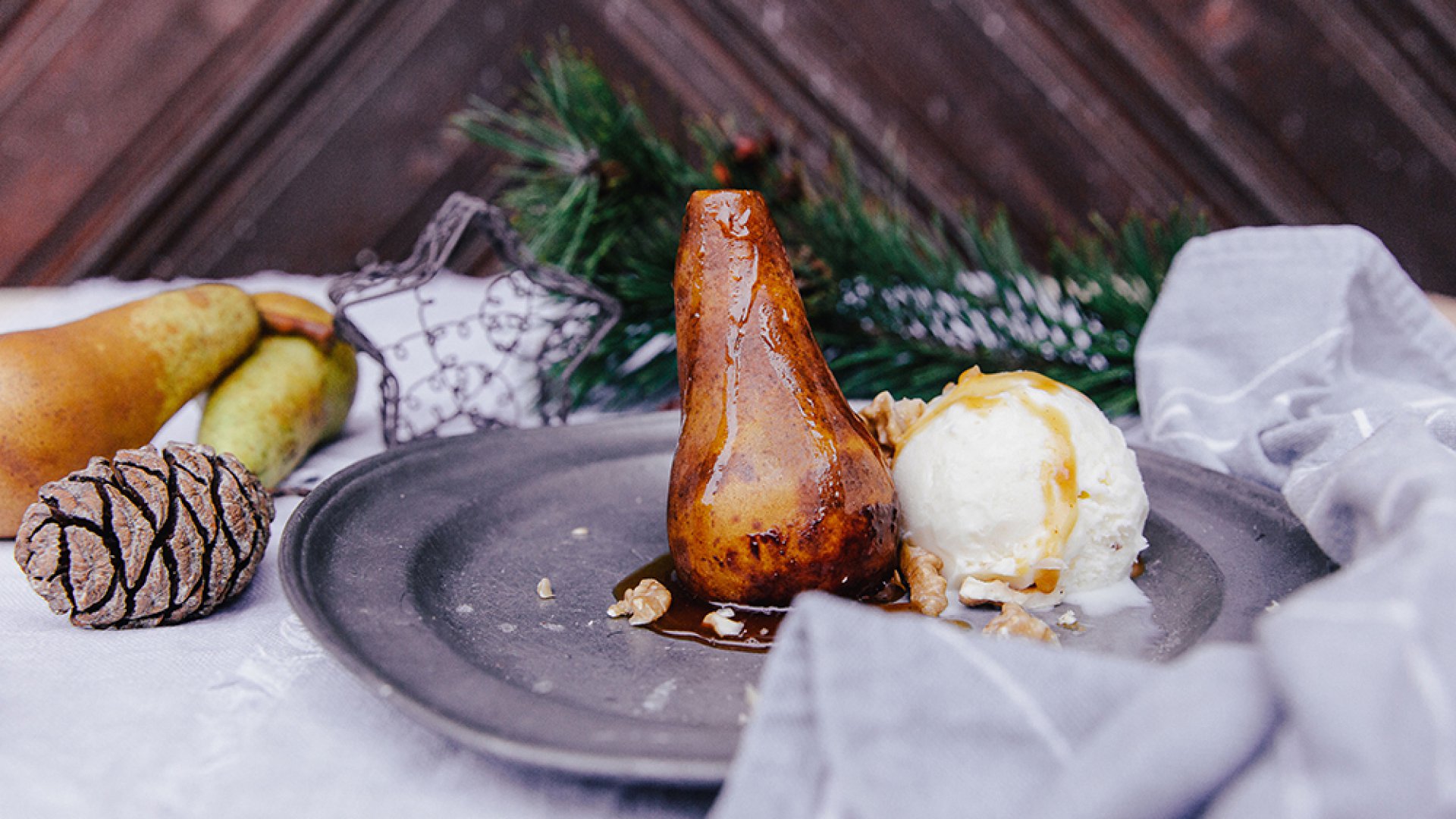 Flambierte Bratbirne